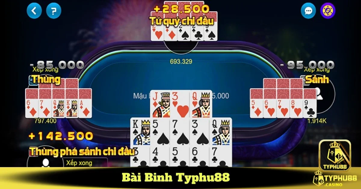 Bài Binh Typhu88 – Kỹ Năng Xếp Bài Tinh Tế Của Người Chơi 4 Bí Quyết Xây Dựng Bộ Bài Binh Typhu88 Chiến Thắng