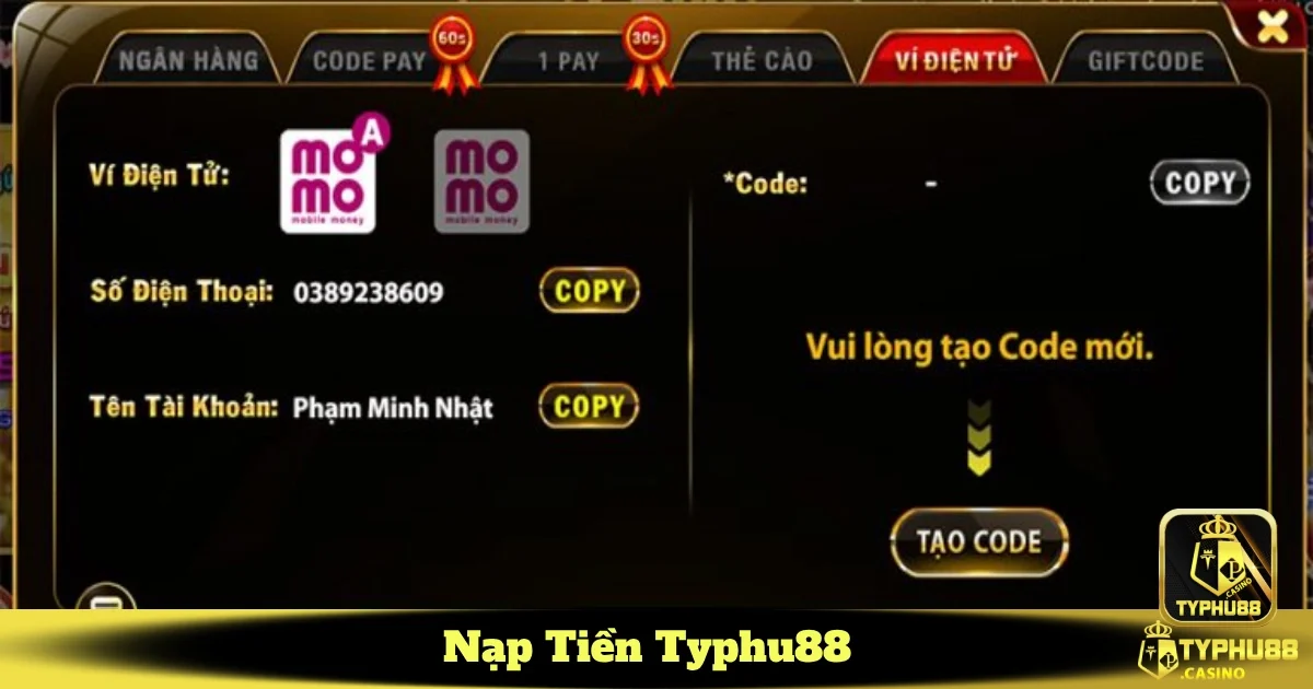 Nạp Tiền Typhu88 - Phương Thức Thanh Toán Tiện Lợi 24/7 2 Sử dụng thẻ cào điện thoại