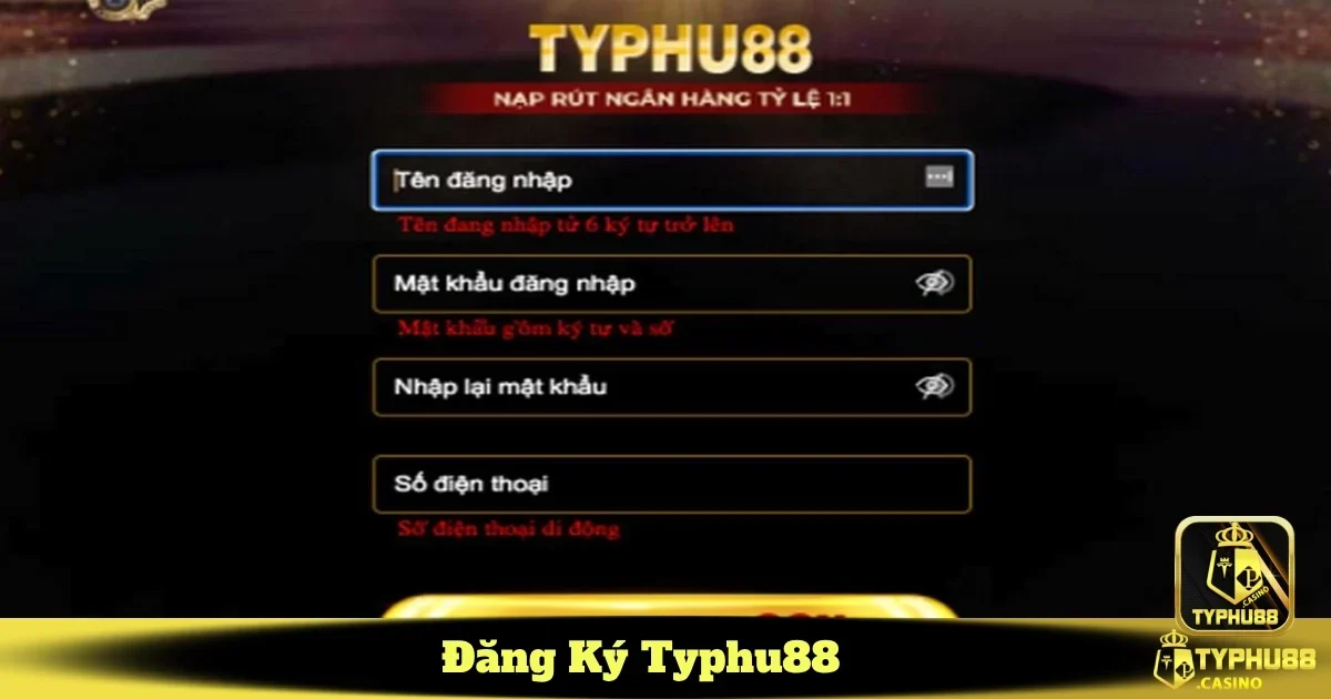 Typhu88.casino - Trang đăng Ký & Đăng Nhập Mới Nhất 27 Hướng dẫn cách đăng ký Typhu88